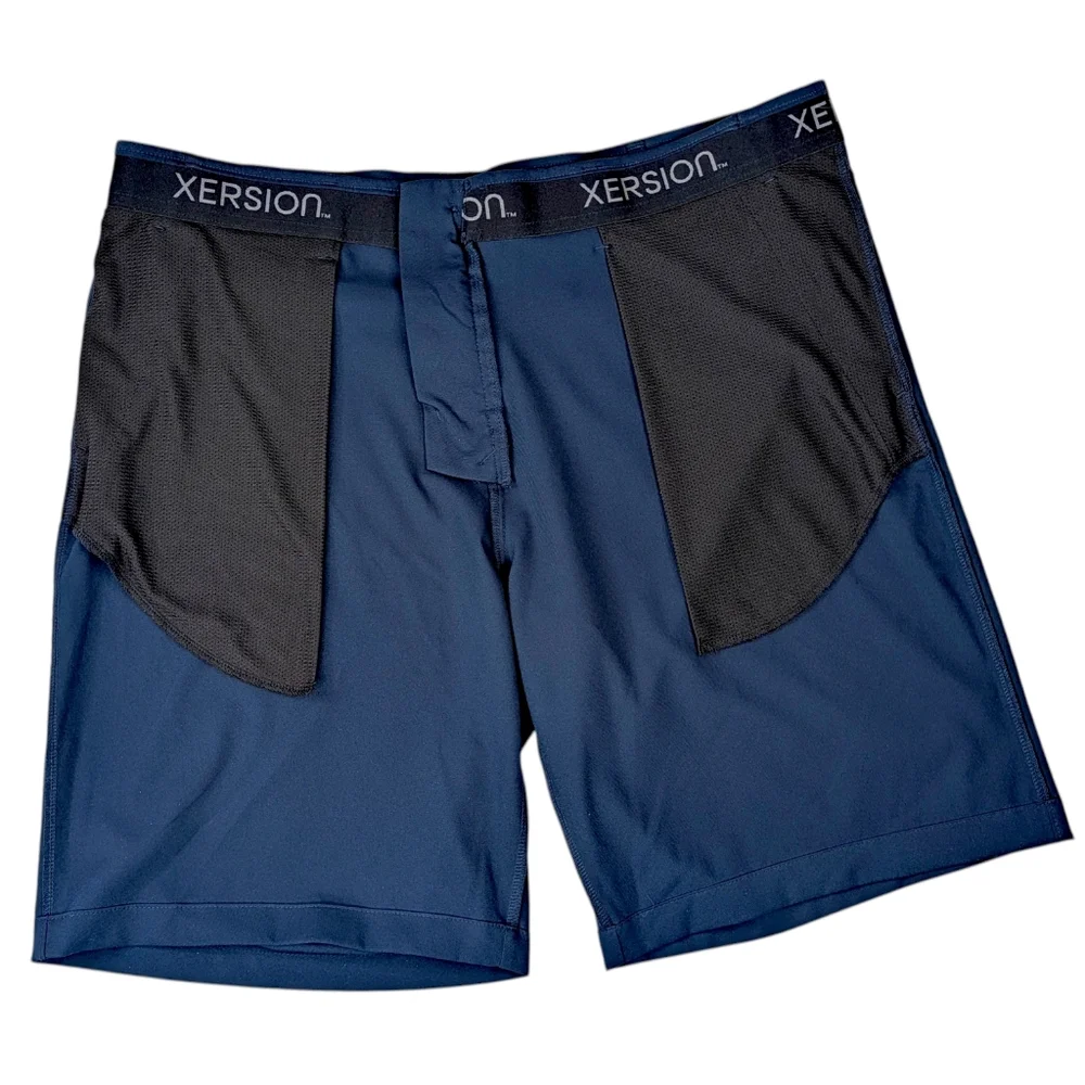 Xersion Mens XL Quick Dry Golf Shorts Blue Athletic Performance Chino Pockets